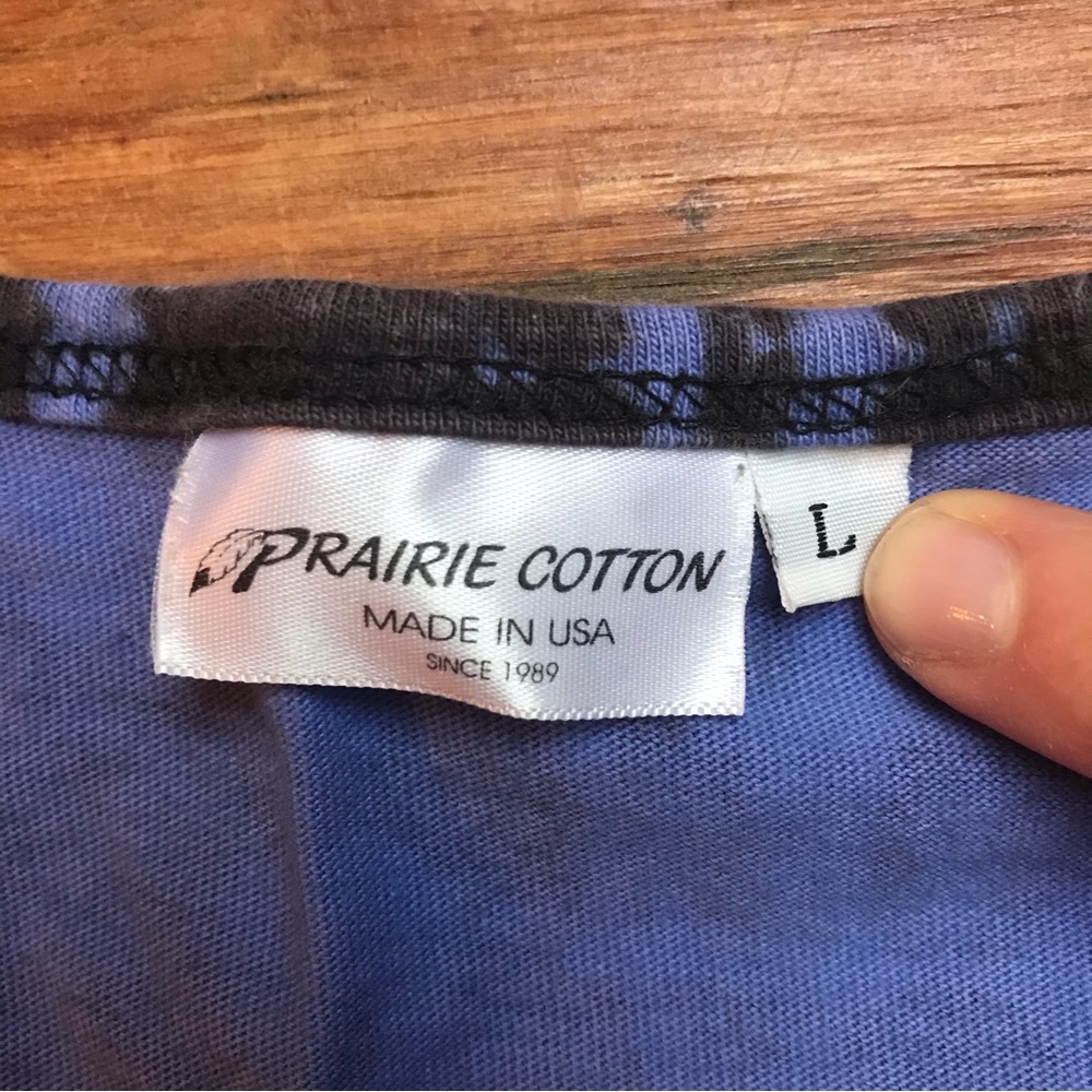 Prairie Cotton Blue Black Tie-Dye Swimsuit Cover-Up, EUC, L - Picture 4 of 12